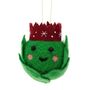 Brussels Sprout Hanging Felt Decoration, thumbnail 1 of 2