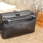 Personalised Leather Men Wash Bag. 'The Duno Large', thumbnail 2 of 12