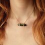 Labradorite Gemstone T Bar Necklace, thumbnail 2 of 4