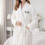 Personalised Unisex Embroidered Robe Dressing Gown, thumbnail 2 of 5