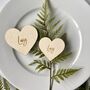 Wood Heart Wedding Favour Place Name Settings, thumbnail 5 of 10