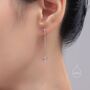 Moonstone With Chain Dangle Stud Earrings, thumbnail 7 of 12