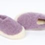 100% Siberian Wool Slippers In Lilac, thumbnail 1 of 2
