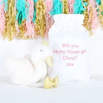Large Plush Regal Swan Toy With Personalised Bag, 2 of 5