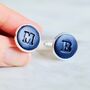 Personalised Leather Cufflinks Anniversary Gift, thumbnail 2 of 12