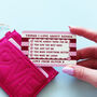 Things I Love About You Personalised Wallet Card, thumbnail 4 of 5
