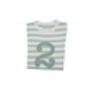 Seafoam + White Breton Striped Number/Age T Shirt, thumbnail 3 of 6