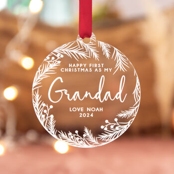 New Grandad Custom Keepsake Ornament, 3 of 5