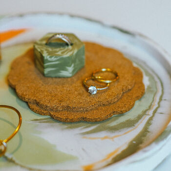 Large Circle Trinket Tray In Orange Margarita, 2 of 3