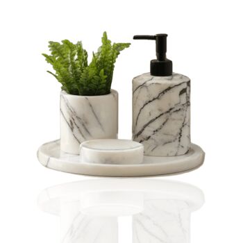 Handmade Lilac Marble Bathroom Set – Four Pieces, 2 of 4