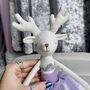 Christmas Linen Ballerina Reindeer Soft Toy, thumbnail 9 of 9