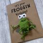 Frog Crochet Birthday Card Handmade, thumbnail 6 of 12
