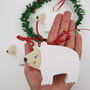 Polar Bear Christmas Tree Decoration, thumbnail 1 of 7