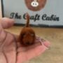 Needle Felted Handmade Tiny Dachshund Keyring/Black And Tan/Chocolate And Tan/Red, thumbnail 11 of 12