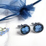 Forget Me Not Cufflinks, thumbnail 3 of 4