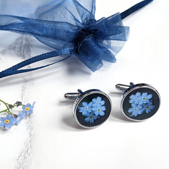 Forget Me Not Cufflinks, 3 of 4