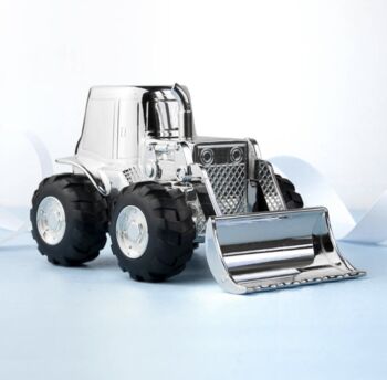 Personalised Digger Silver Plated Money Box, 4 of 5