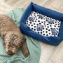 Spotty Photo Upload Personalised Dog Bed, thumbnail 1 of 4