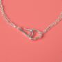 Silver Hook And Heart Pendant Multi Chain Lariat Necklace, thumbnail 11 of 12