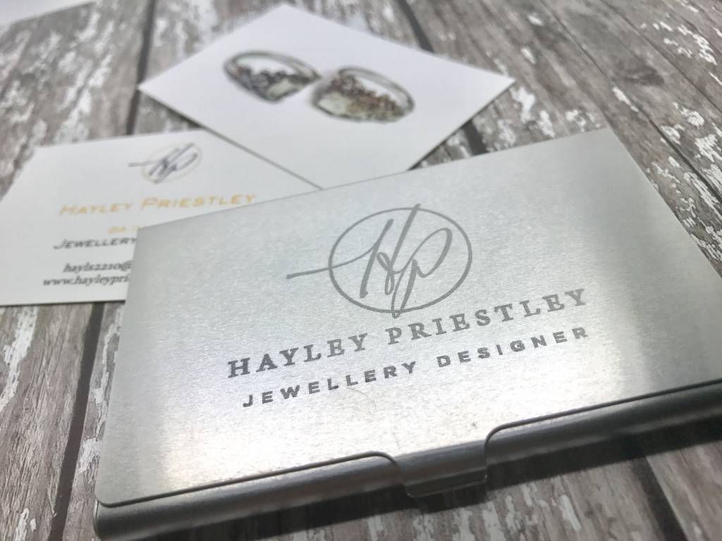 Engraved Business Card Holder By Silver Oak Jewellery