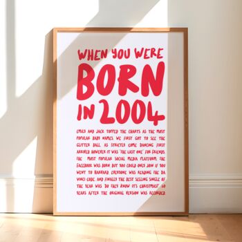 Born In 2004 21st Birthday Print, 3 of 4