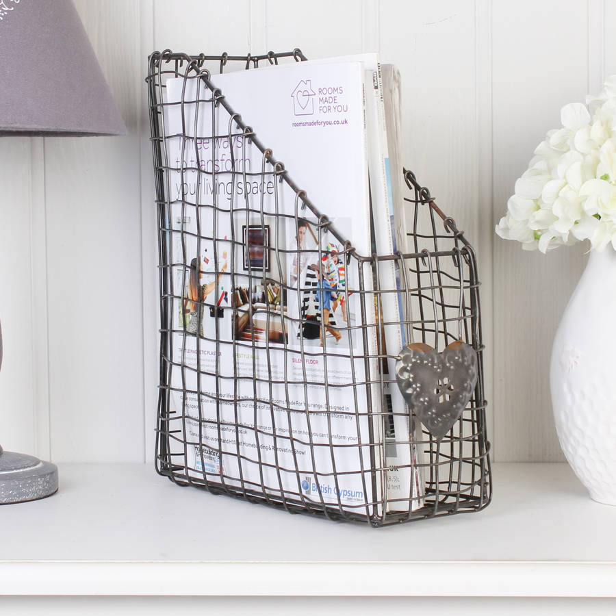 Loosely Woven Wire Magazine Rack By Dibor