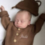 Personalised Embroidered Knitted Baby Romper, thumbnail 2 of 6