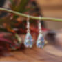Hand Painted Forget Me Not Drop Earring, thumbnail 3 of 4