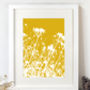 Floral Silhouette Art Unframed Home Print, thumbnail 1 of 8