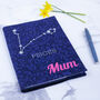 Star Sign Personalised Fabric Notebook Mothers Day Gift, thumbnail 2 of 6