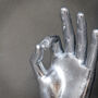 Silver 'Ok' Hand Figure, thumbnail 3 of 4
