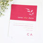 Floral Initials Wedding Save The Date Card, thumbnail 1 of 2