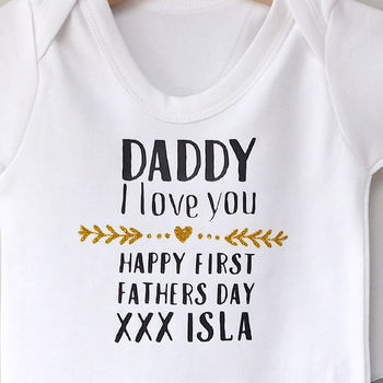 Happy First Father's Day Baby Grow, 3 of 4