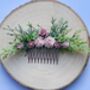 Blush And Dusky Pink Flower Hair Comb, thumbnail 5 of 6