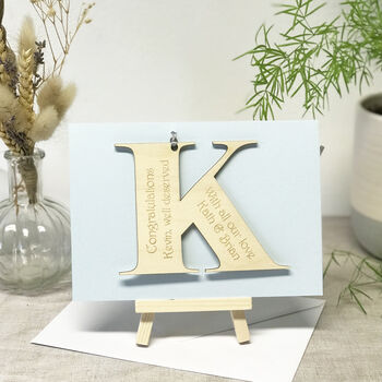 Personalised Initial Letter Congratulations Card, 3 of 12