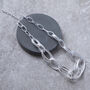 Silver Colour Multi Ring Linked Oval Hoop Necklace, thumbnail 3 of 5