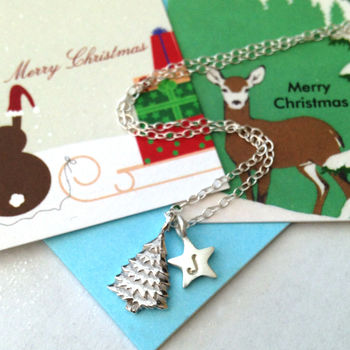 Sterling Silver Christmas Tree Necklace, 8 of 12