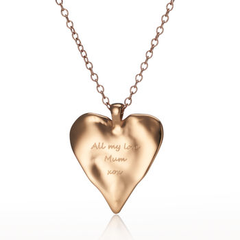 Personalised Maxi Organic Heart Necklace, 3 of 10