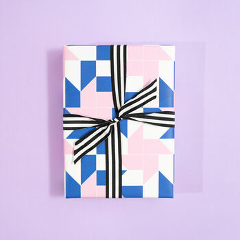 Luxury Patchwork Christmas Wrapping Paper, Blue, 3 of 4