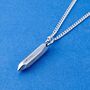Silver Engraved Bar Pendant Chain Necklace For Men And Women, Sentimental Gifts, thumbnail 1 of 10