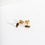 Black And Gold Vermeil Galaxy Mini Stud Earrings, thumbnail 1 of 4
