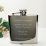 Personalised Wedding Party Hip Flask Premium Quality, thumbnail 1 of 3