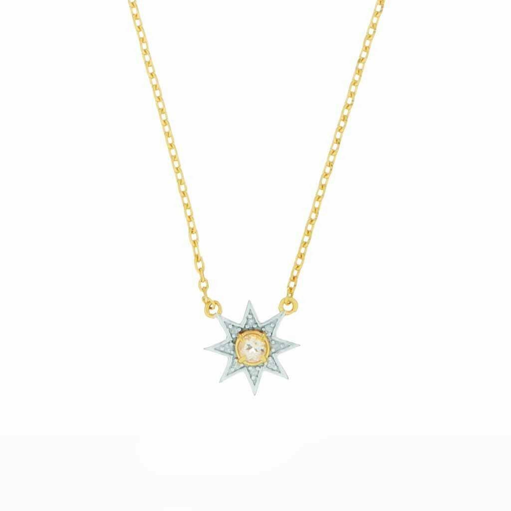 14k Gold Vermeil Morganite And Diamond Necklace By Carrie Elizabeth ...