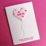 Personalised Mother's Day Balloon Heart Card, thumbnail 2 of 6