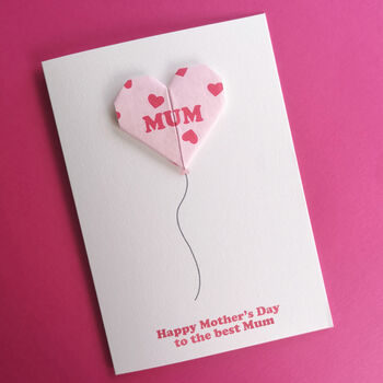 Personalised Mother's Day Balloon Heart Card, 2 of 6
