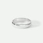 Classic 9ct White Gold D Shape Wedding Band Ring 4mm, thumbnail 1 of 5