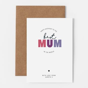 Personalised Best Mum In The World Birthday Card, 2 of 2