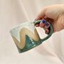 Green Marble Ceramic Wavy Mug, thumbnail 2 of 3