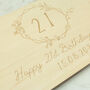 Personalised Wooden Engraved Birthday Party Guest Book, thumbnail 4 of 4