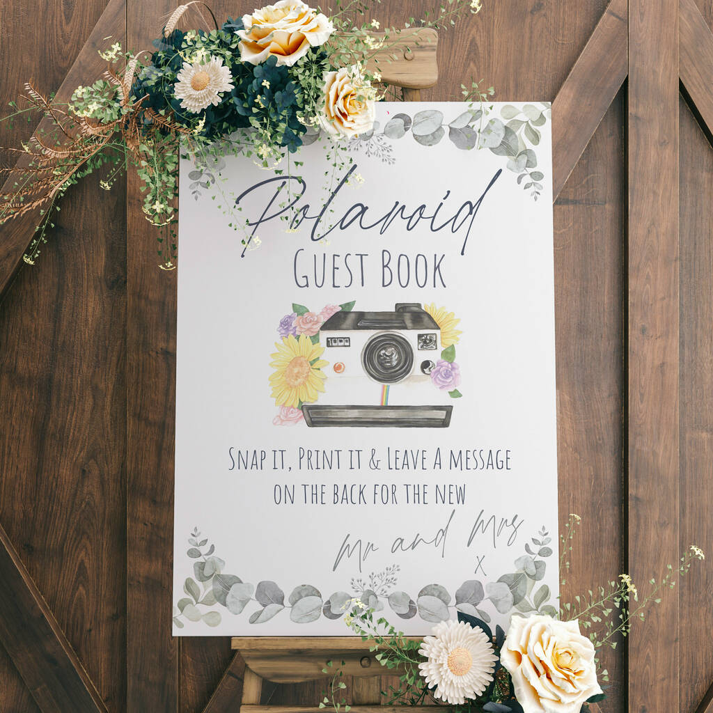 Not Branded 30x30cm Shake It Like a Polaroid Picture Photo Guest Book Sign Polaroid Guest Book Wedding Sign Acrylic Sign 868152 
